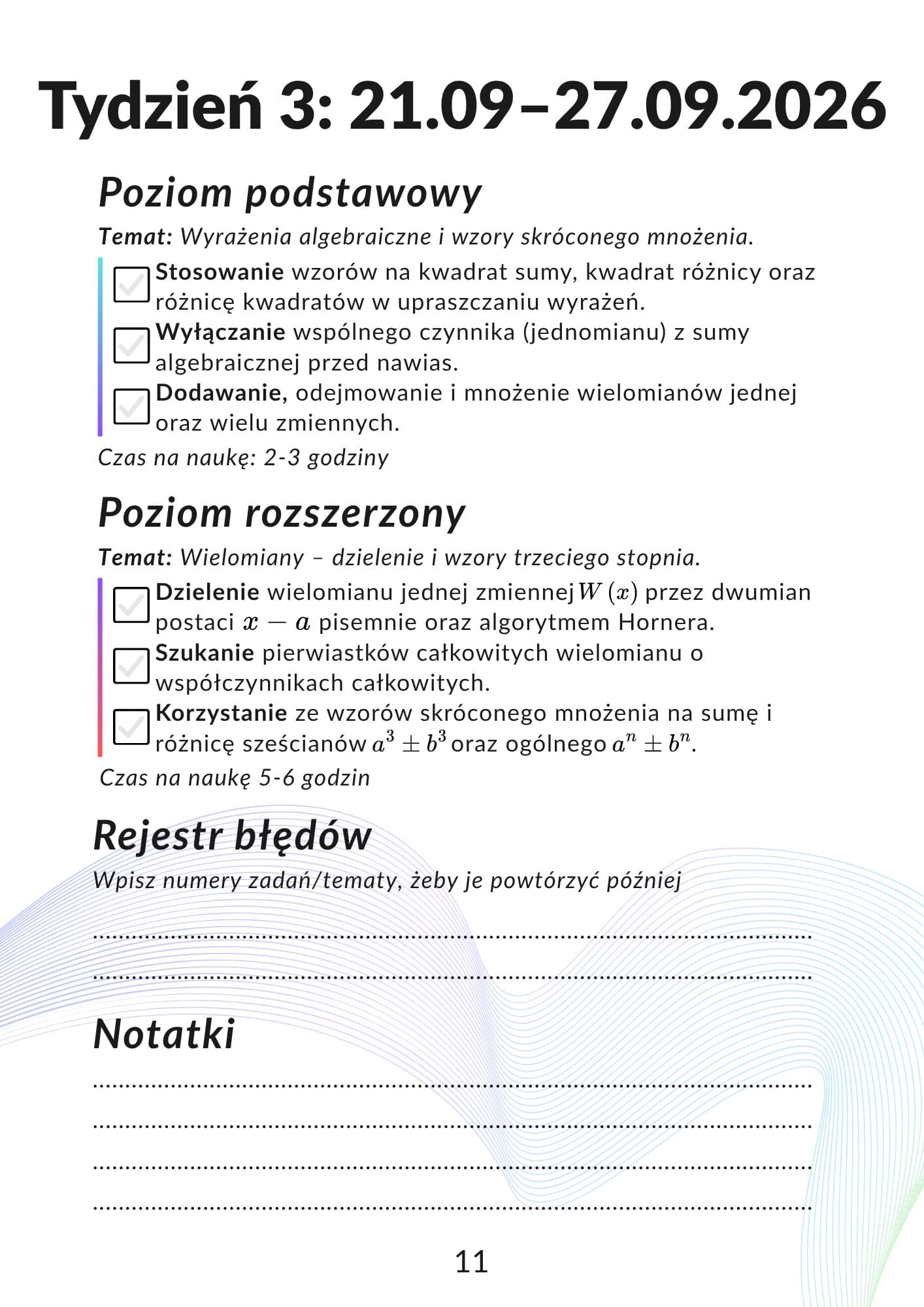 Planer Maturalny 2027 — strona 5