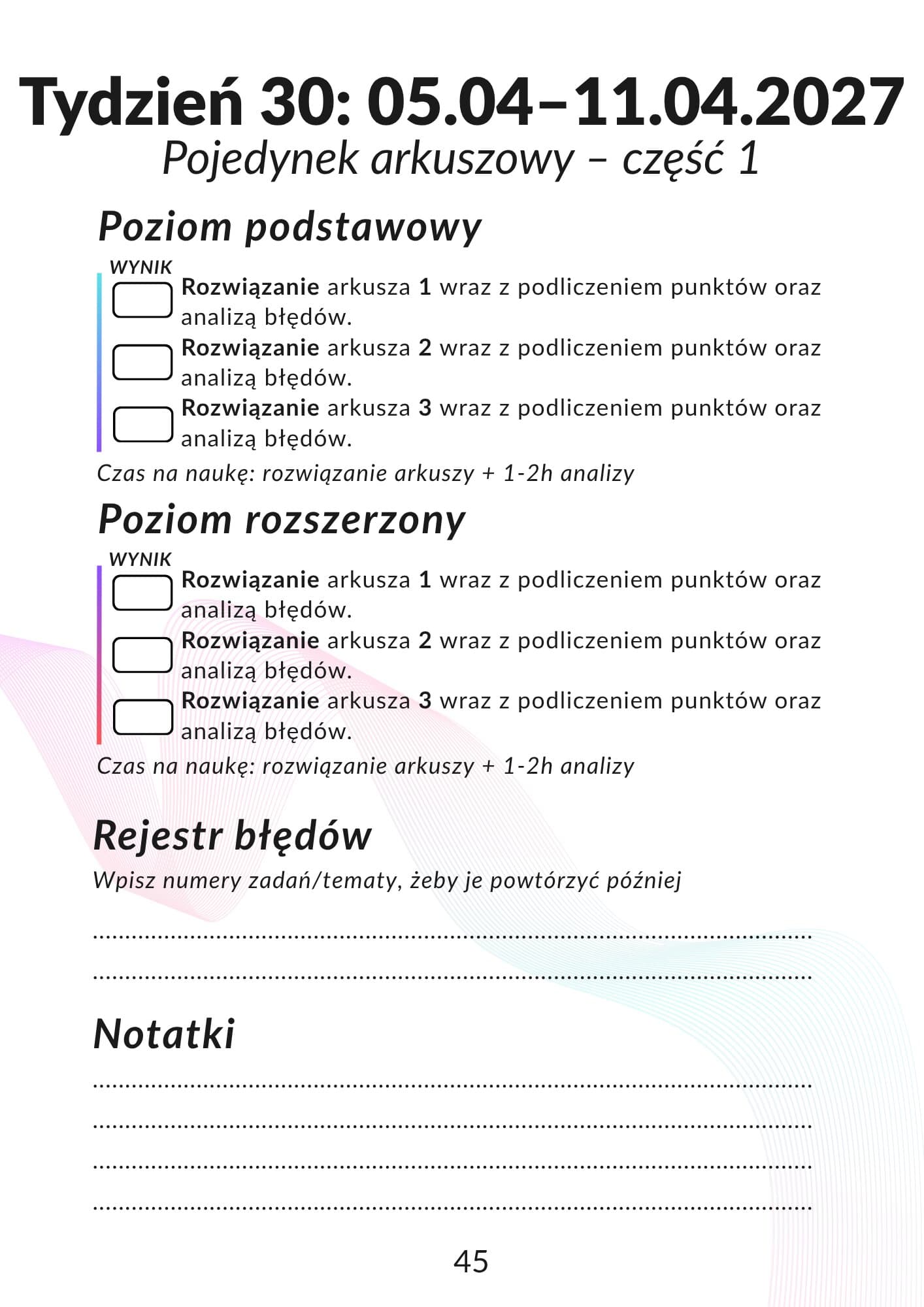Planer Maturalny 2027 — strona 9